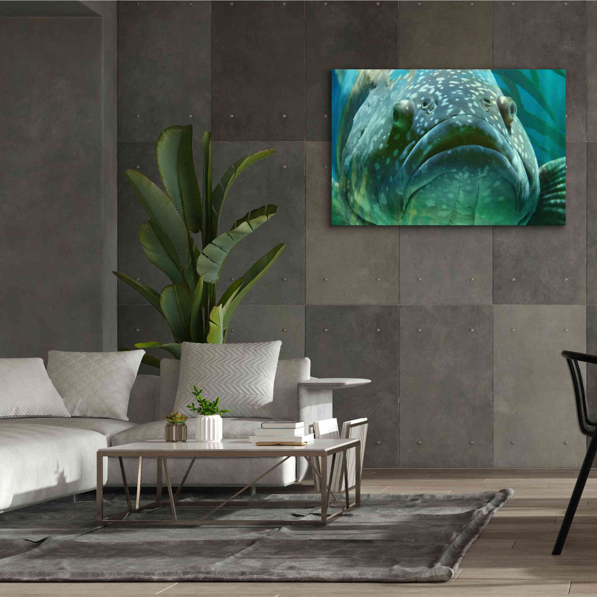 'Turquoisesplash Two' by Steve Hunziker Giclee Canvas Wall Art,60 x 40