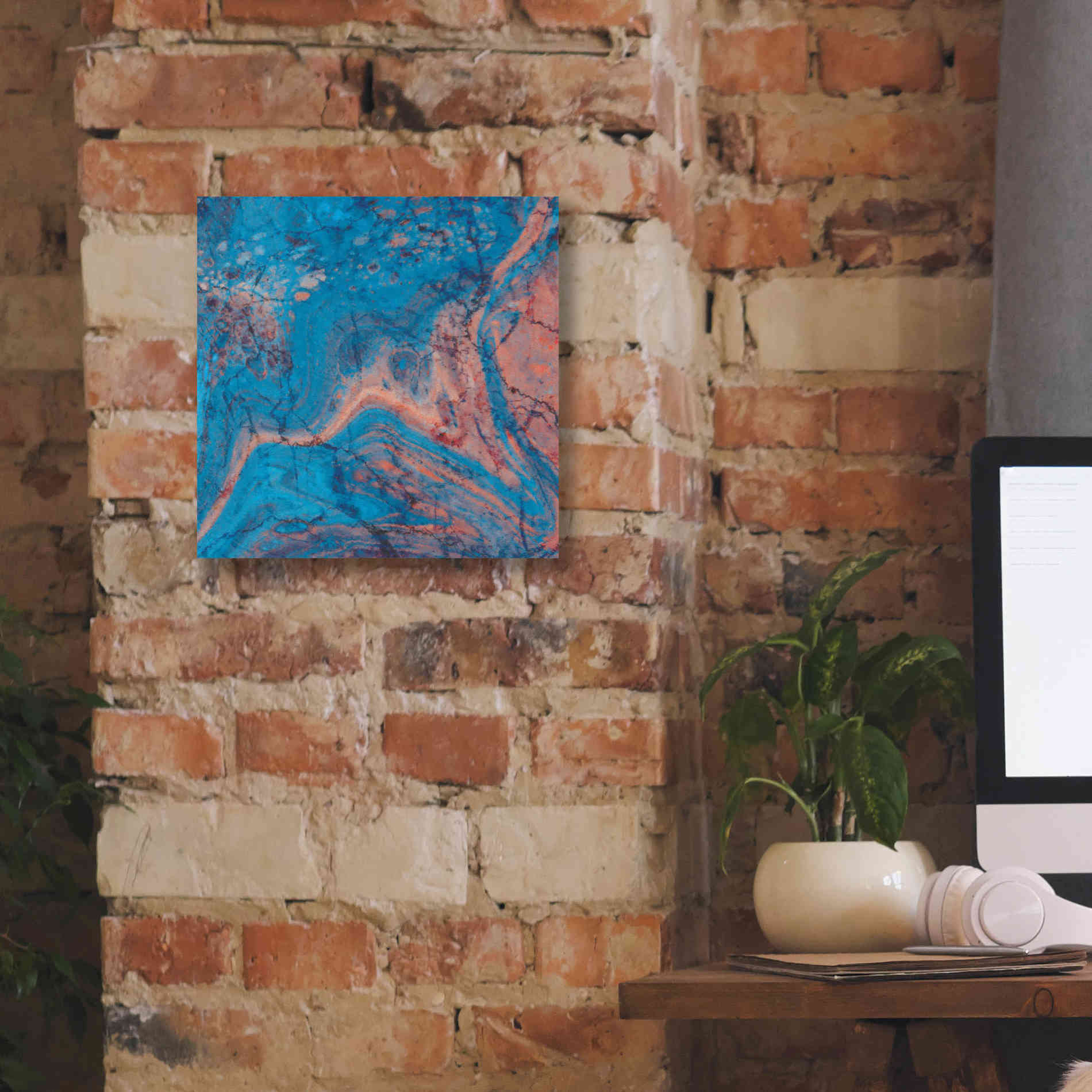 'Craquelure One' by Steve Hunziker Giclee Canvas Wall Art,12 x 12