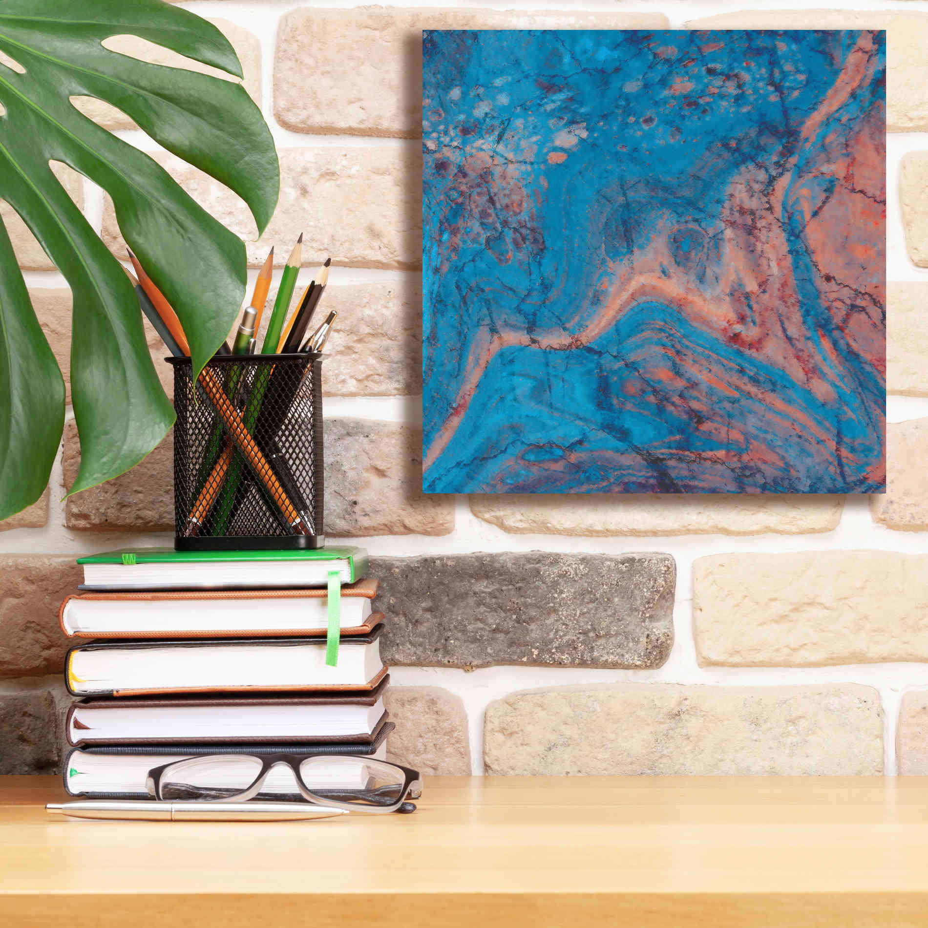 'Craquelure One' by Steve Hunziker Giclee Canvas Wall Art,12 x 12