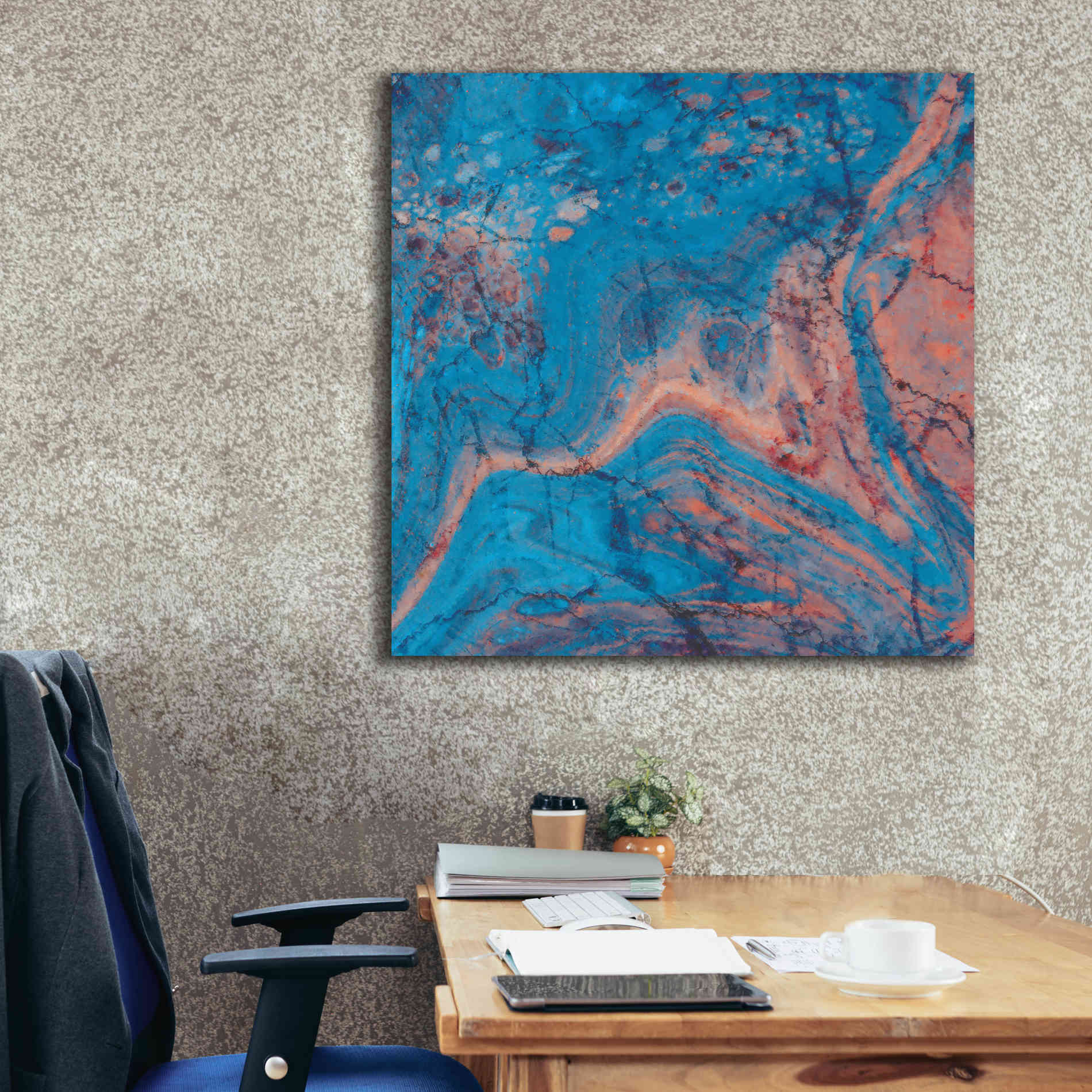 'Craquelure One' by Steve Hunziker Giclee Canvas Wall Art,37 x 37