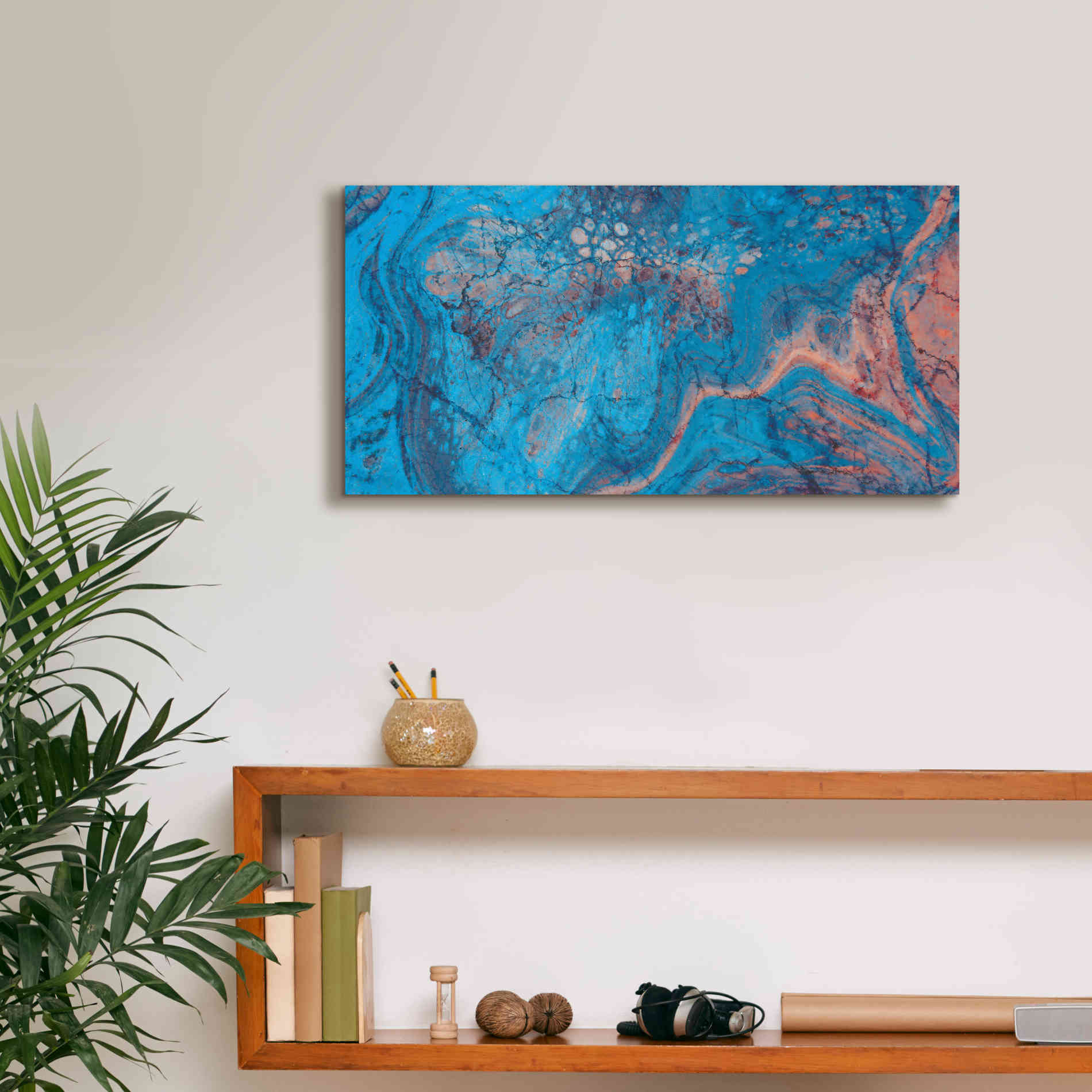 'Craquelure Three' by Steve Hunziker Giclee Canvas Wall Art,24 x 12