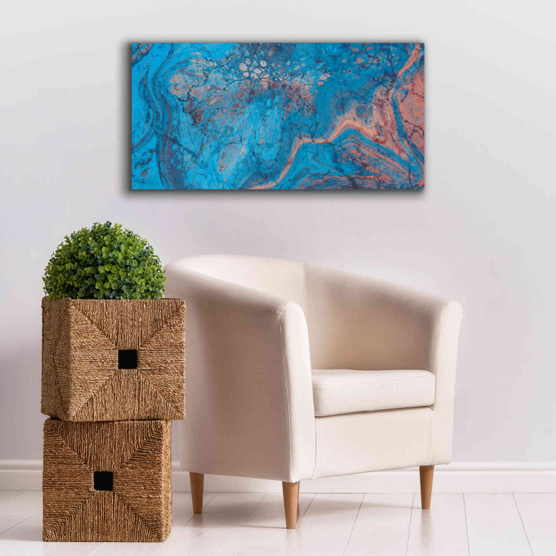 'Craquelure Three' by Steve Hunziker Giclee Canvas Wall Art,40 x 20