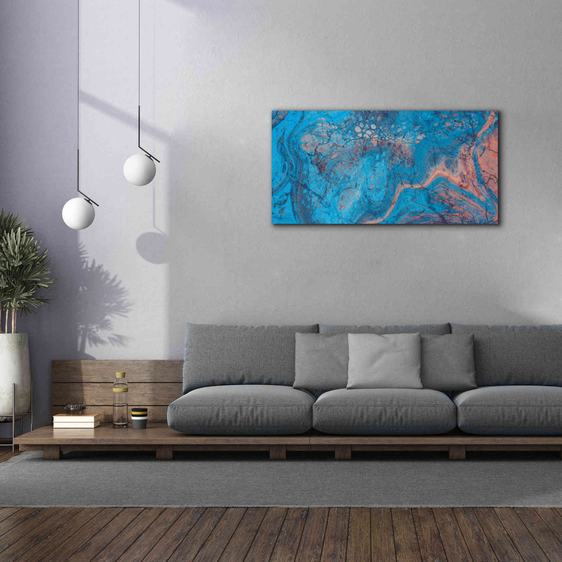 'Craquelure Three' by Steve Hunziker Giclee Canvas Wall Art,60 x 30