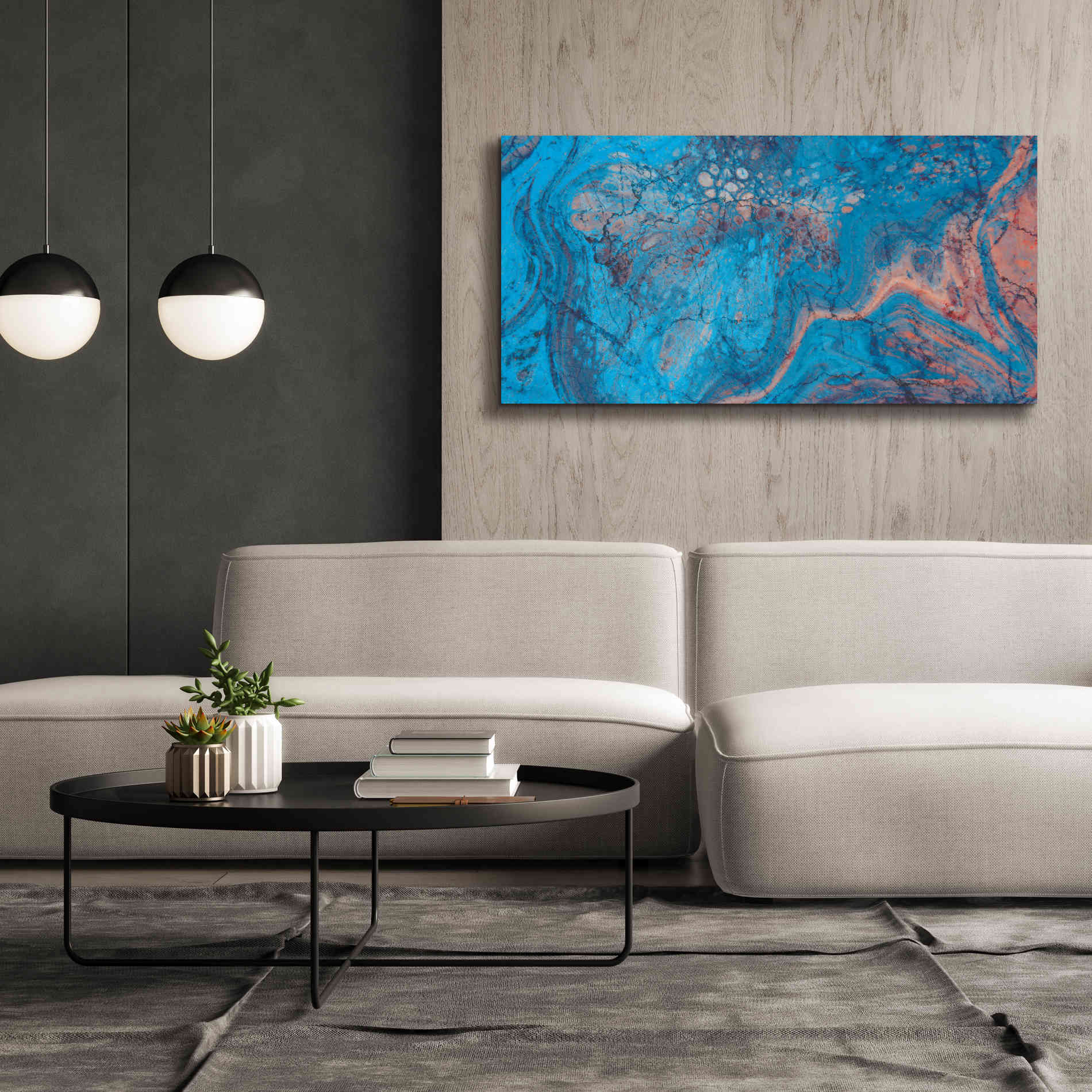 'Craquelure Three' by Steve Hunziker Giclee Canvas Wall Art,60 x 30