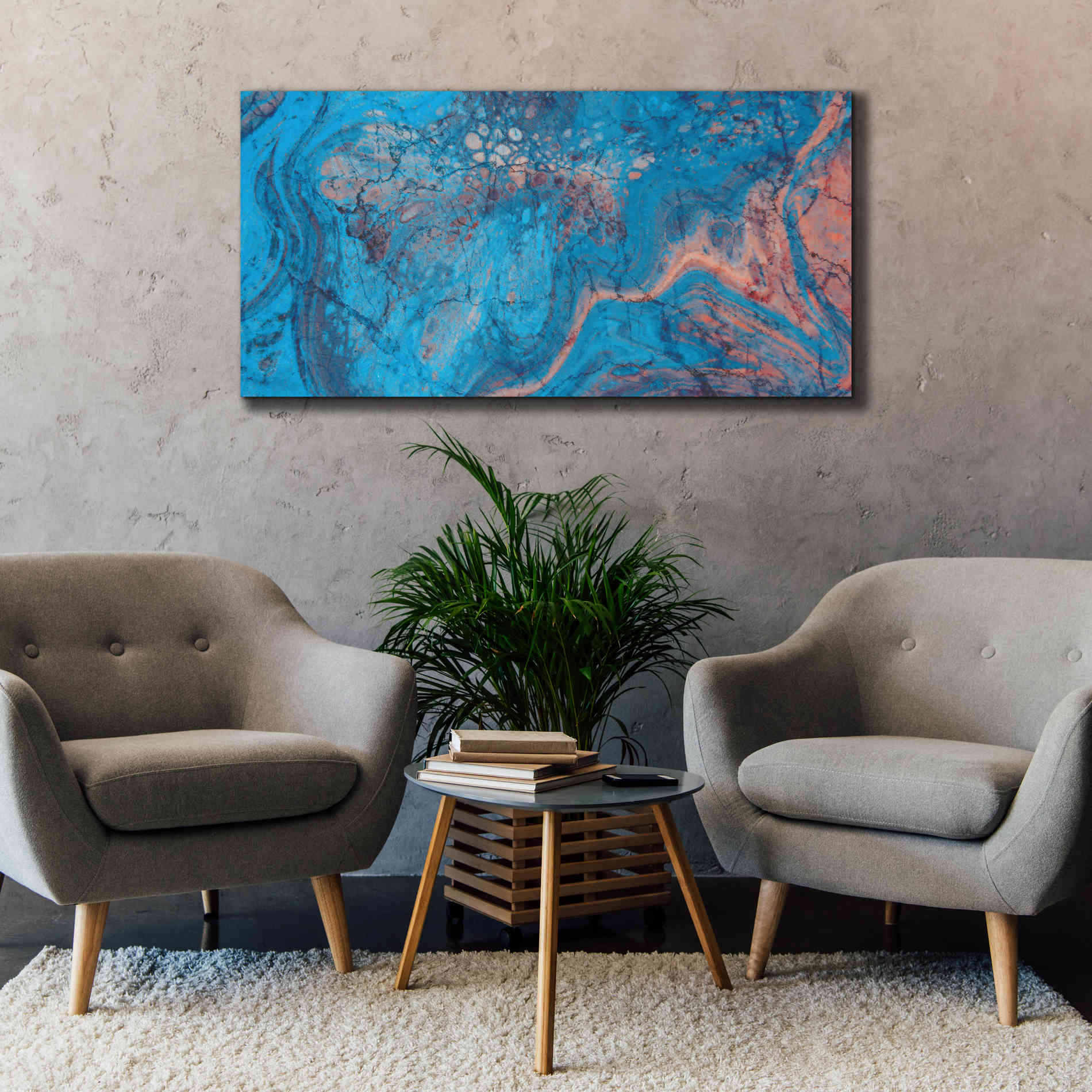 'Craquelure Three' by Steve Hunziker Giclee Canvas Wall Art,60 x 30