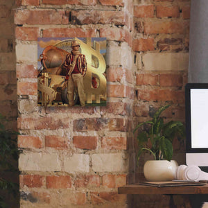 'Bitcoin Deco Eleven' by Steve Hunziker Giclee Canvas Wall Art,12 x 12
