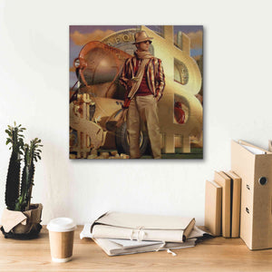 'Bitcoin Deco Eleven' by Steve Hunziker Giclee Canvas Wall Art,18 x 18