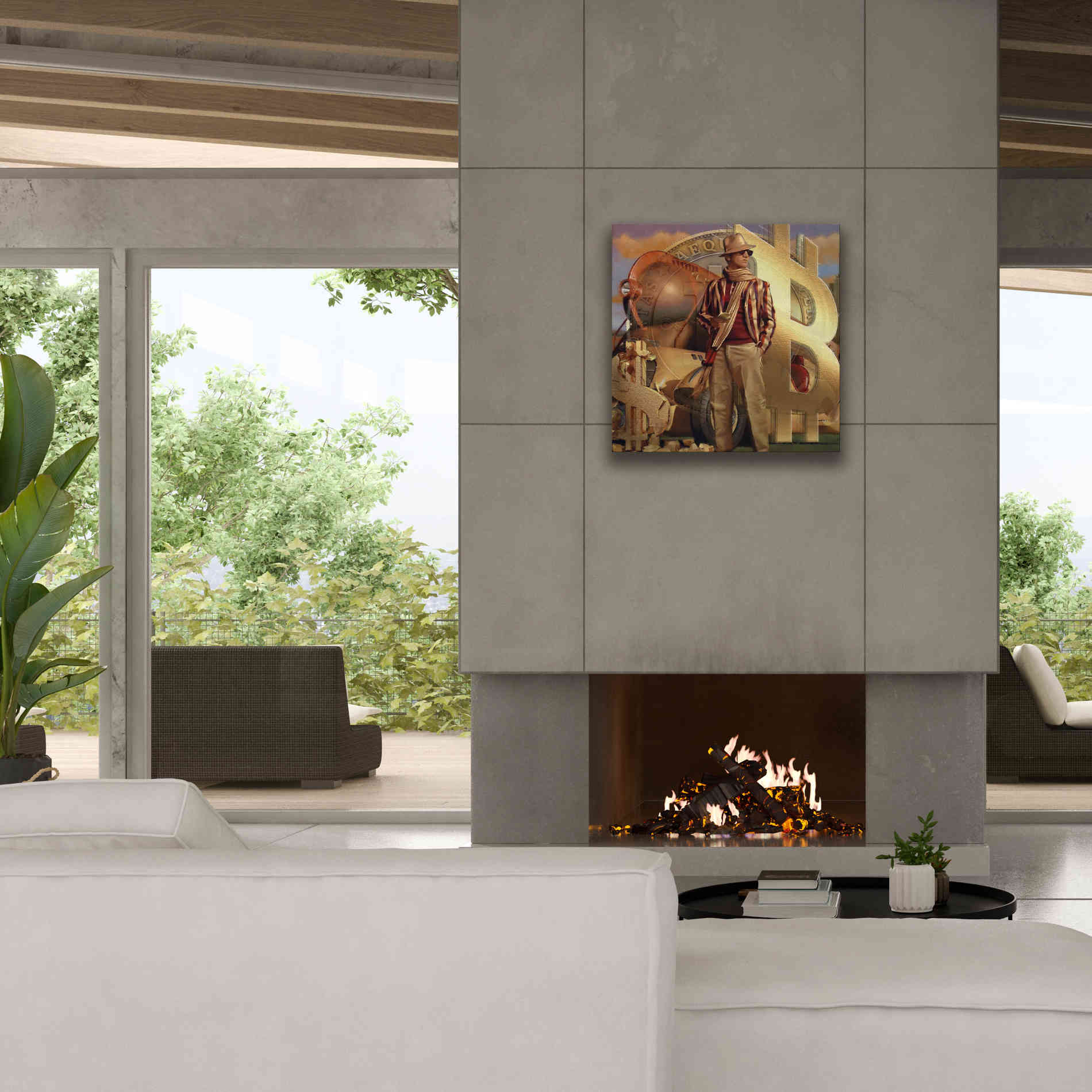 'Bitcoin Deco Eleven' by Steve Hunziker Giclee Canvas Wall Art,26 x 26