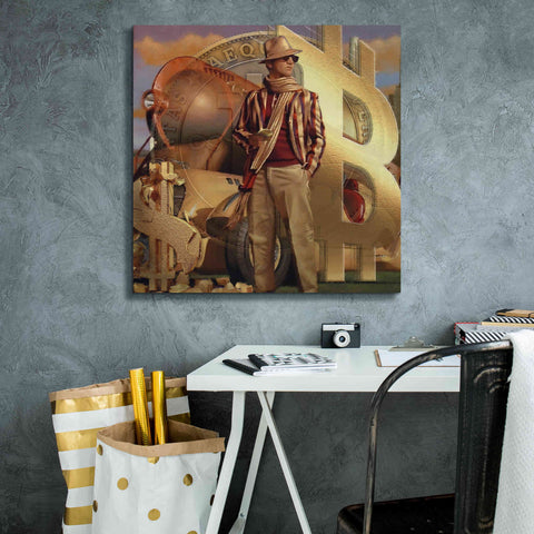 Image of 'Bitcoin Deco Eleven' by Steve Hunziker Giclee Canvas Wall Art,26 x 26