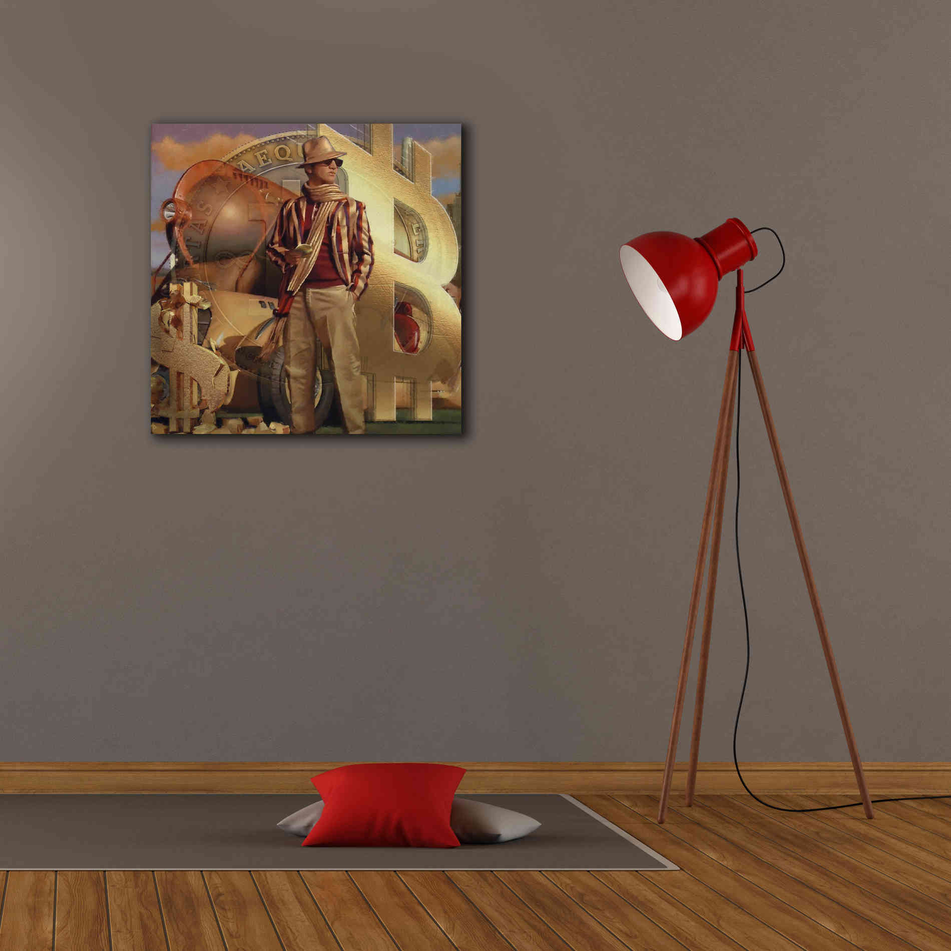 'Bitcoin Deco Eleven' by Steve Hunziker Giclee Canvas Wall Art,26 x 26