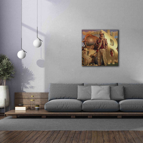 Image of 'Bitcoin Deco Eleven' by Steve Hunziker Giclee Canvas Wall Art,37 x 37