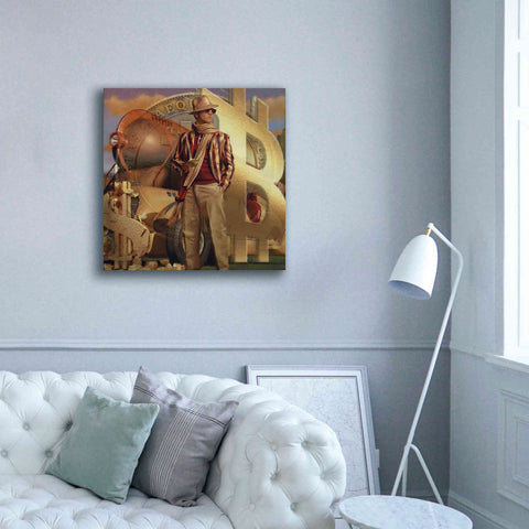 Image of 'Bitcoin Deco Eleven' by Steve Hunziker Giclee Canvas Wall Art,37 x 37