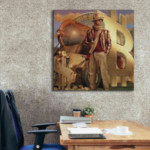 'Bitcoin Deco Eleven' by Steve Hunziker Giclee Canvas Wall Art,37 x 37