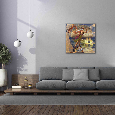 Image of 'Bitcoin Deco Ten' by Steve Hunziker Giclee Canvas Wall Art,37 x 37