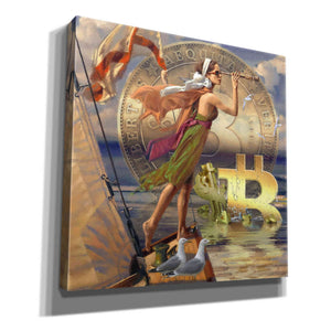 'Bitcoin Deco Ten' by Steve Hunziker Giclee Canvas Wall Art