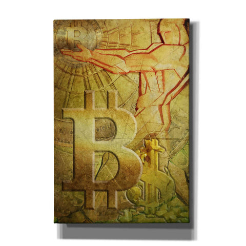 Image of 'Bitcoin Deco Nine' by Steve Hunziker Giclee Canvas Wall Art