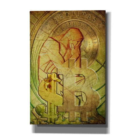 Image of 'Bitcoin Deco Eight' by Steve Hunziker Giclee Canvas Wall Art