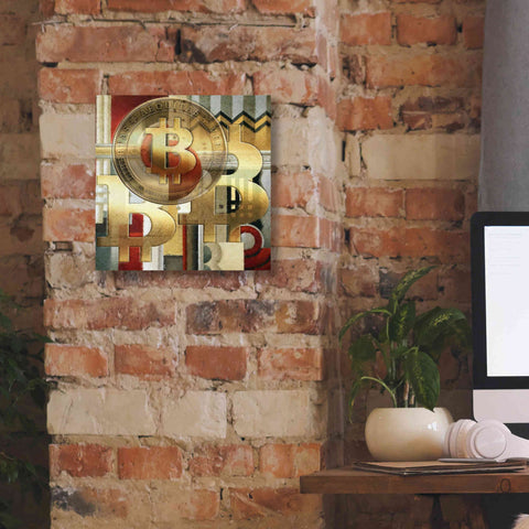 Image of 'Bitcoin Deco Seven' by Steve Hunziker Giclee Canvas Wall Art,12 x 12