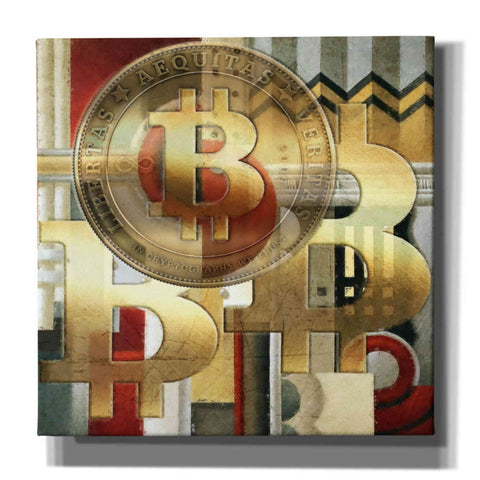 Image of 'Bitcoin Deco Seven' by Steve Hunziker Giclee Canvas Wall Art