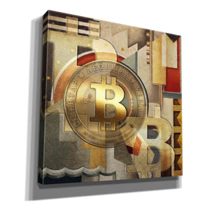'Bitcoin Deco Six' by Steve Hunziker Giclee Canvas Wall Art