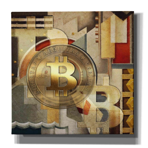 Image of 'Bitcoin Deco Six' by Steve Hunziker Giclee Canvas Wall Art