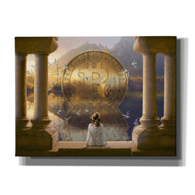 'Bitcoin Deco Three' by Steve Hunziker Giclee Canvas Wall Art