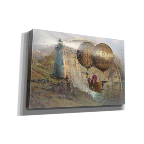 Image of 'Bitcoin Deco Two' by Steve Hunziker Giclee Canvas Wall Art
