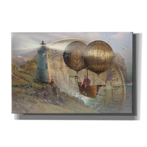 Image of 'Bitcoin Deco Two' by Steve Hunziker Giclee Canvas Wall Art