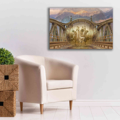 Image of 'Bitcoin Deco One' by Steve Hunziker Giclee Canvas Wall Art,40 x 26