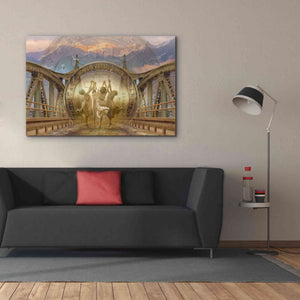 'Bitcoin Deco One' by Steve Hunziker Giclee Canvas Wall Art,60 x 40