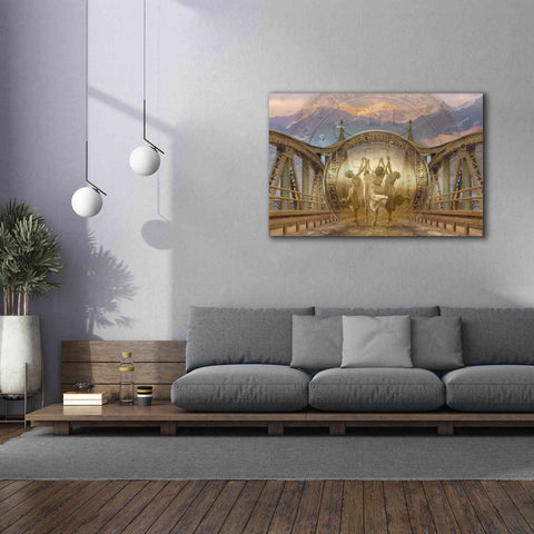 Image of 'Bitcoin Deco One' by Steve Hunziker Giclee Canvas Wall Art,60 x 40
