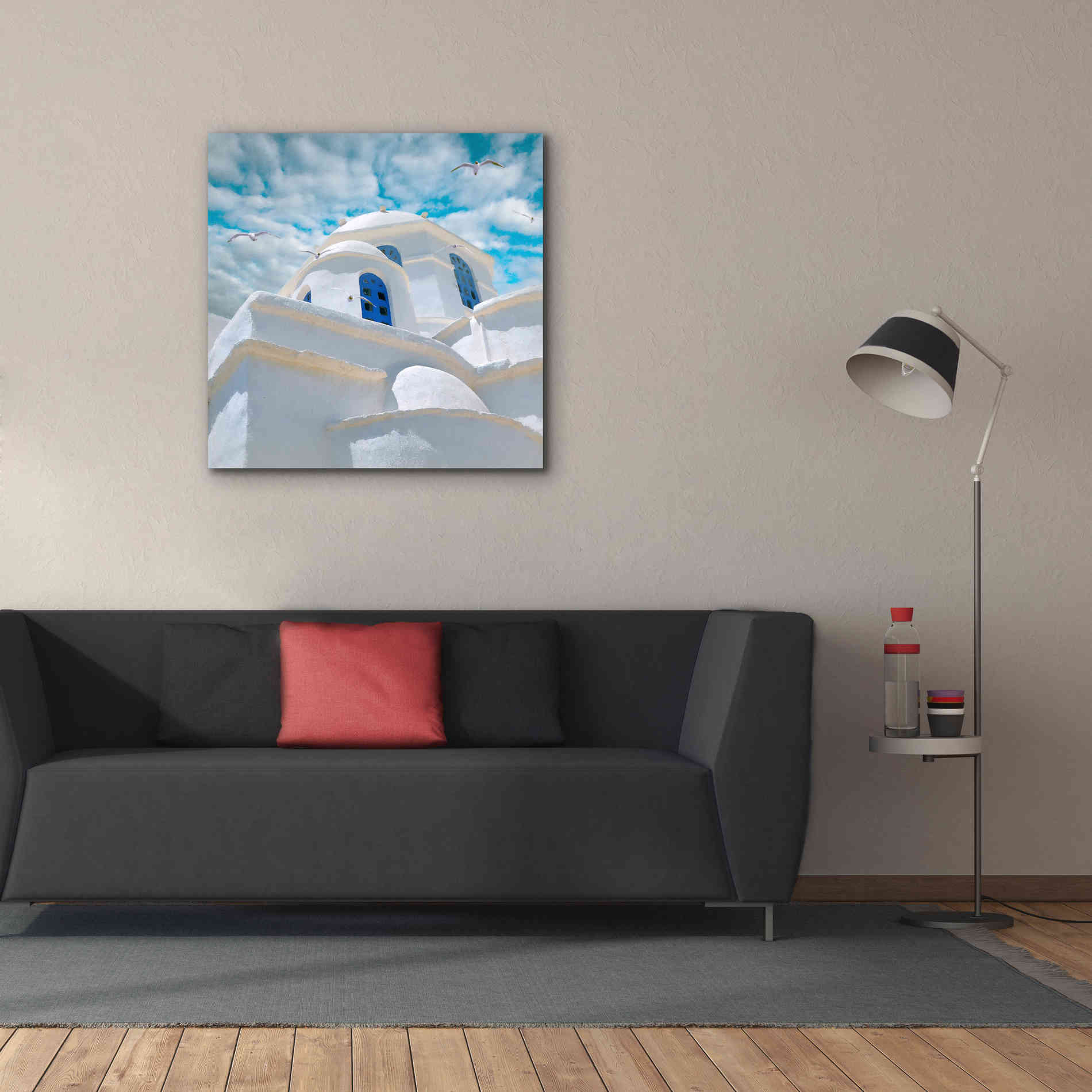 'Grecianblue Three' by Steve Hunziker Giclee Canvas Wall Art,37 x 37