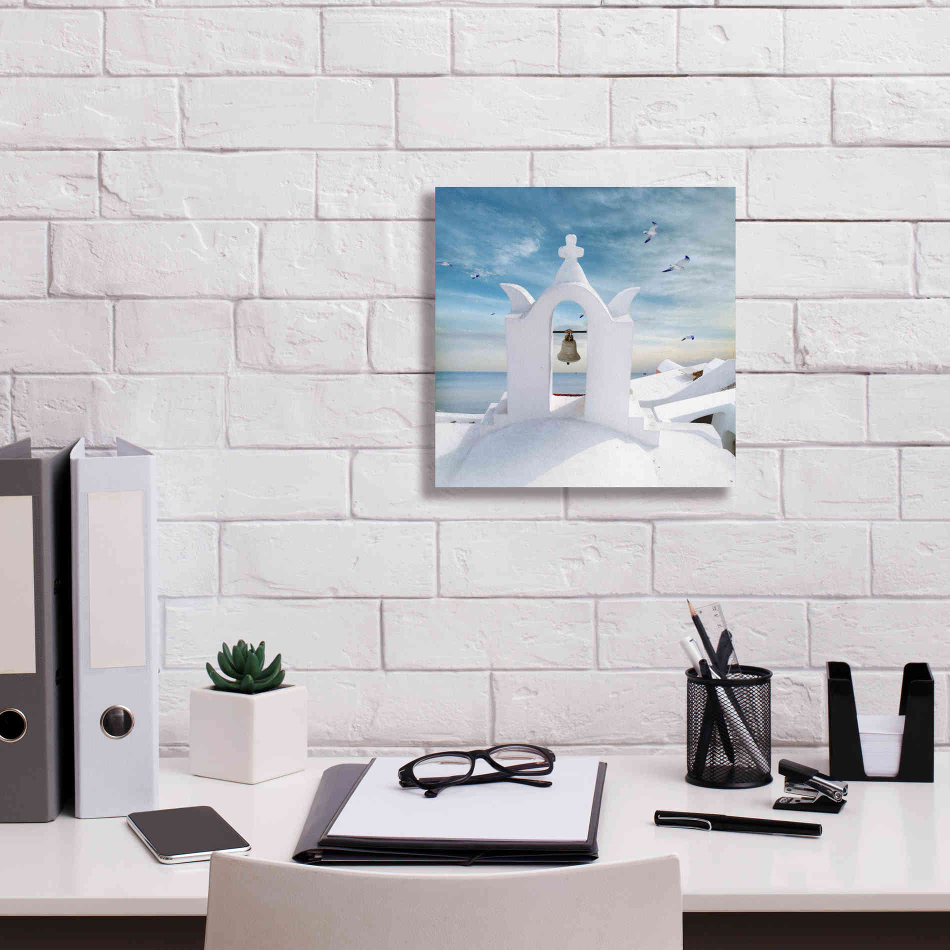 'Grecianblue Two' by Steve Hunziker Giclee Canvas Wall Art,12 x 12