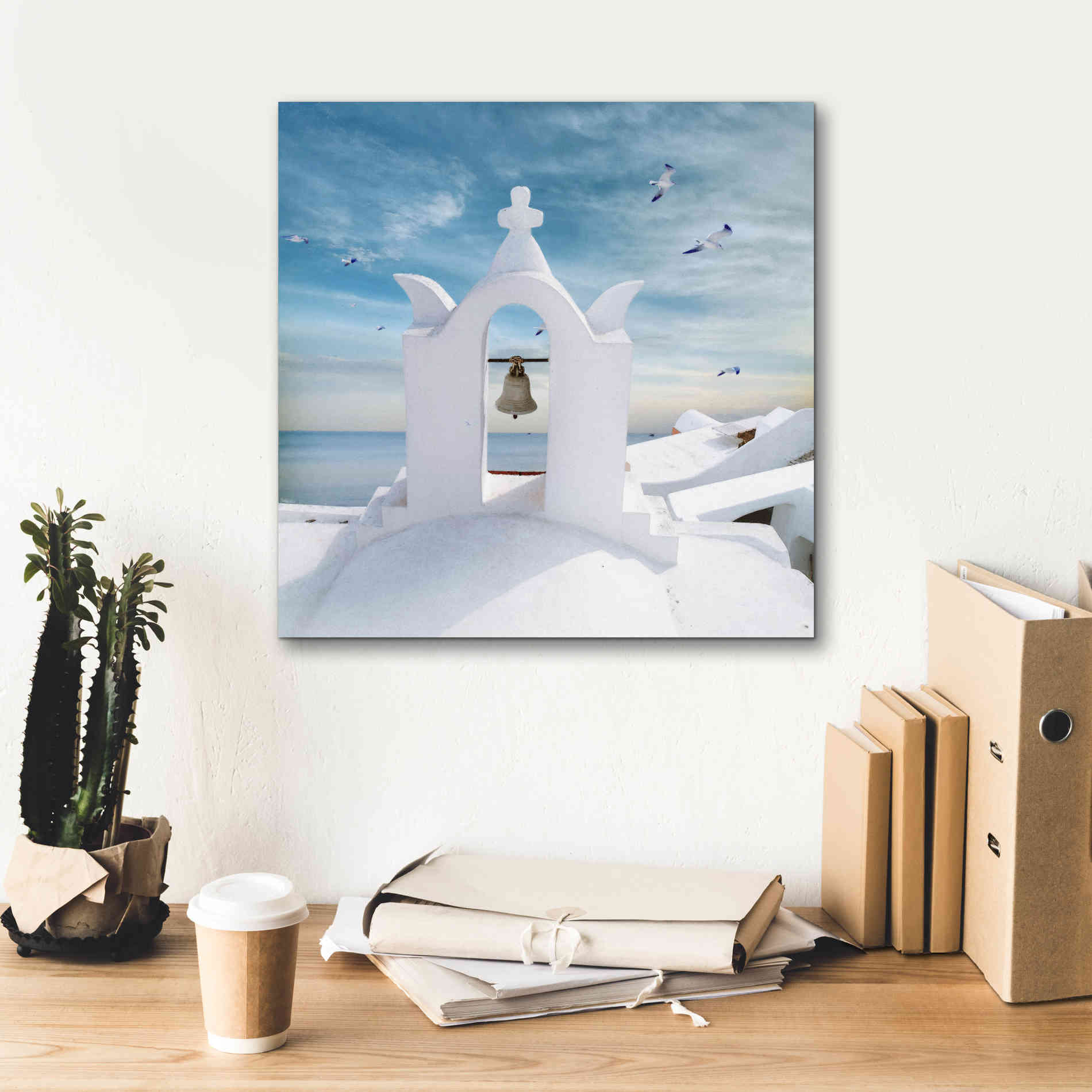 'Grecianblue Two' by Steve Hunziker Giclee Canvas Wall Art,18 x 18