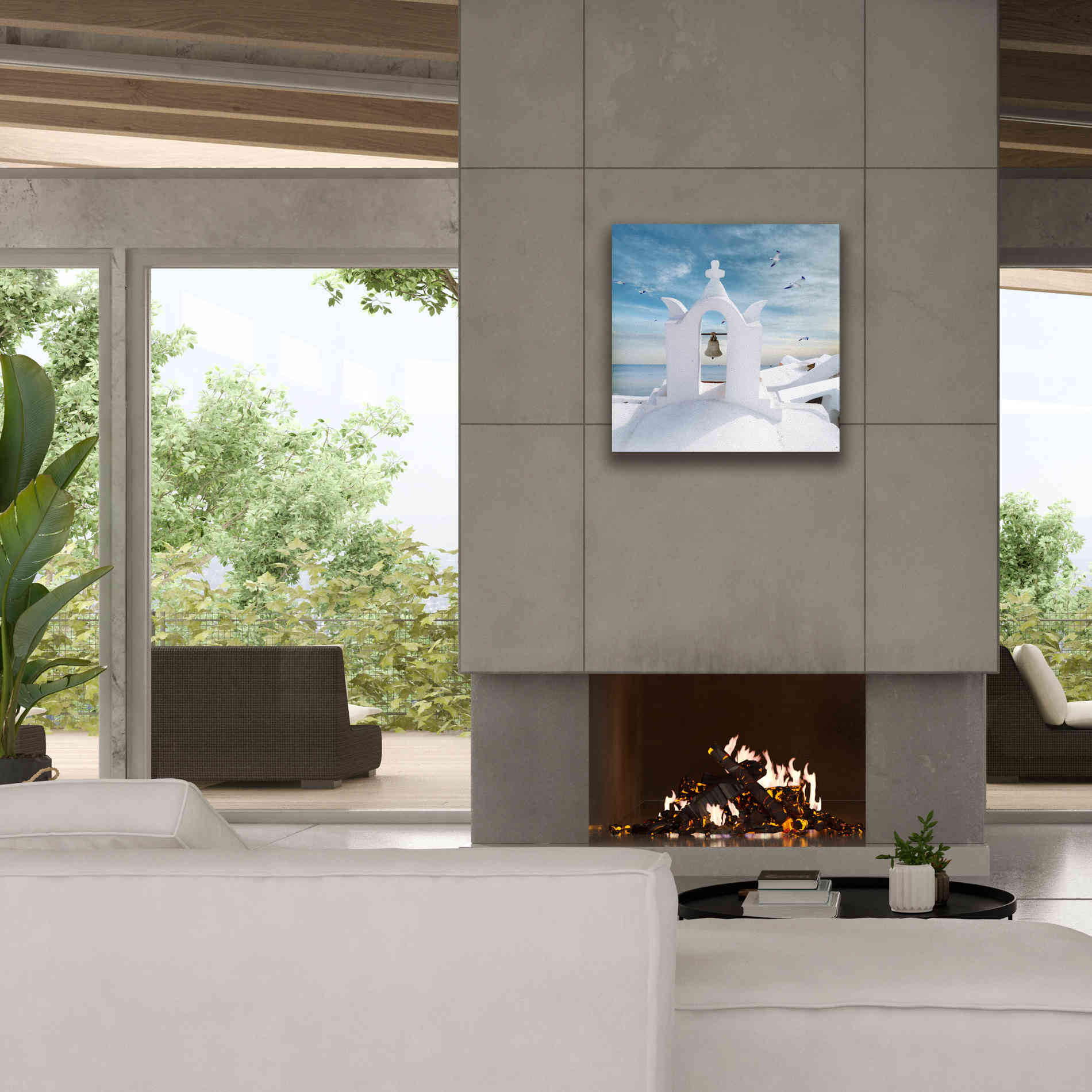 'Grecianblue Two' by Steve Hunziker Giclee Canvas Wall Art,26 x 26