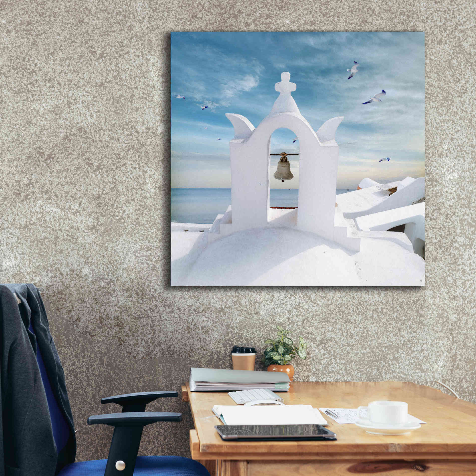 'Grecianblue Two' by Steve Hunziker Giclee Canvas Wall Art,37 x 37