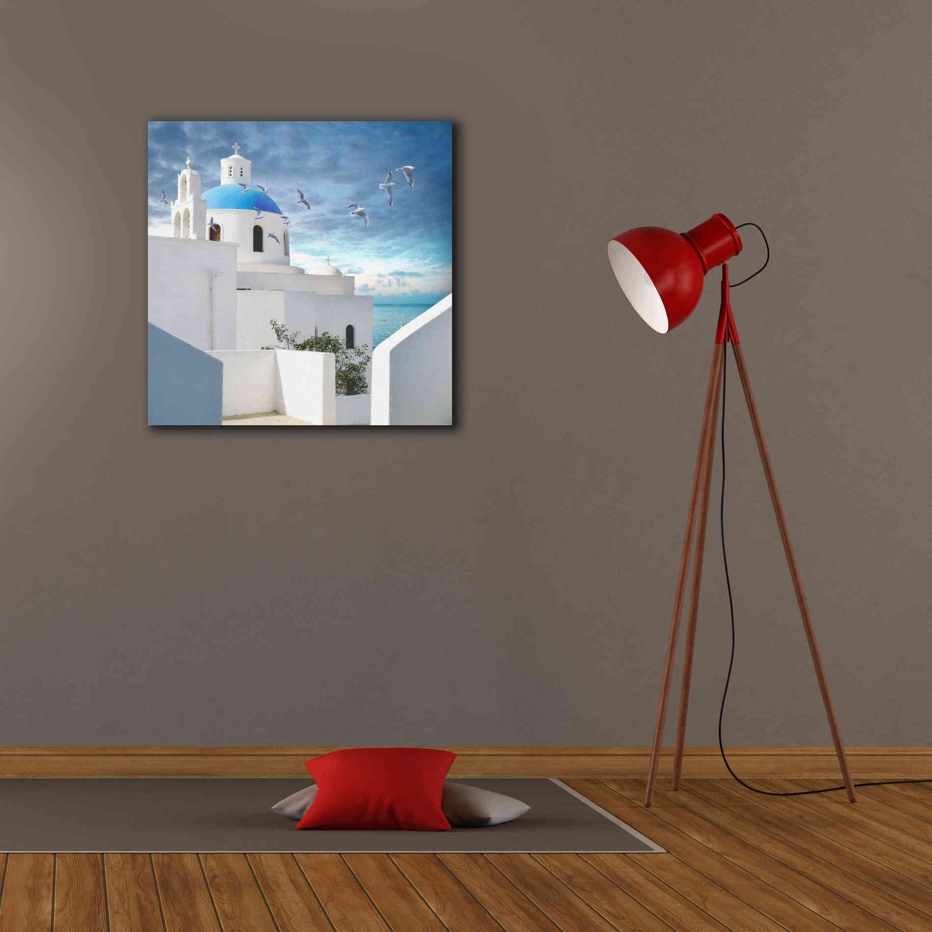 'Grecianblue One' by Steve Hunziker Giclee Canvas Wall Art,26 x 26