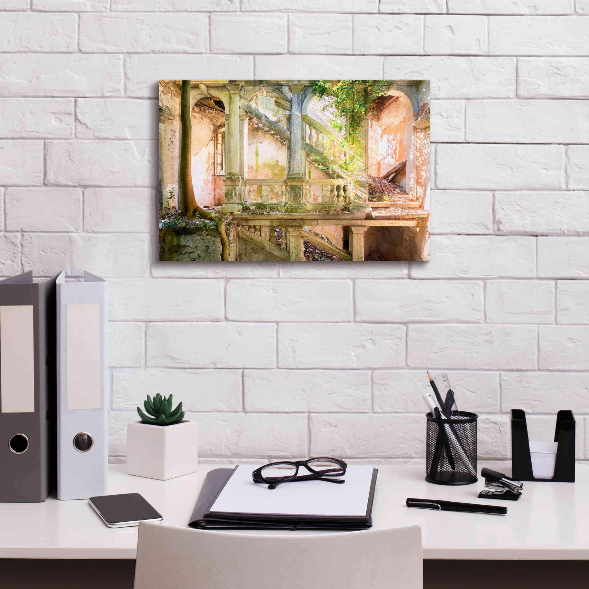 'Poetic Villa Ruin' by Roman Robroek Giclee Canvas Wall Art,18 x 12