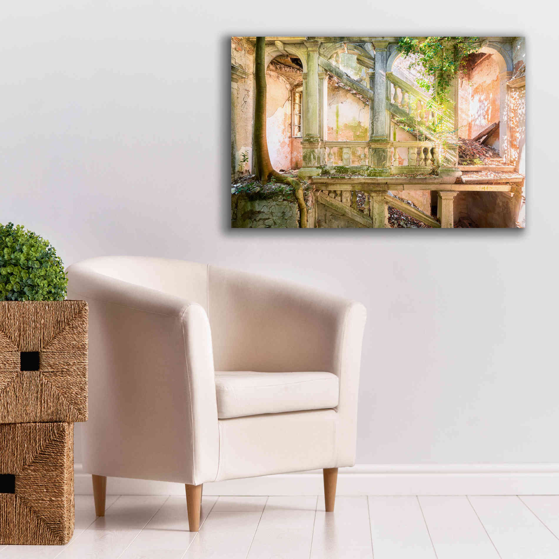 'Poetic Villa Ruin' by Roman Robroek Giclee Canvas Wall Art,40 x 26