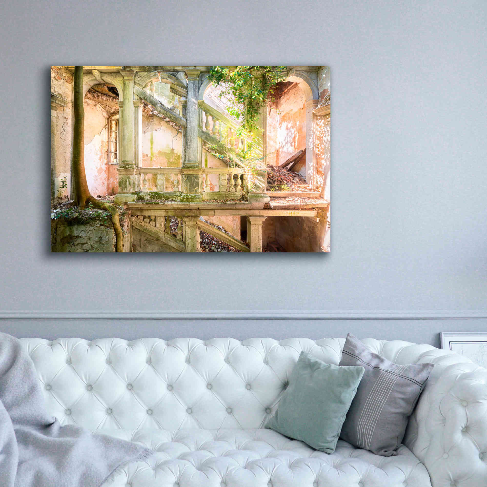 'Poetic Villa Ruin' by Roman Robroek Giclee Canvas Wall Art,60 x 40