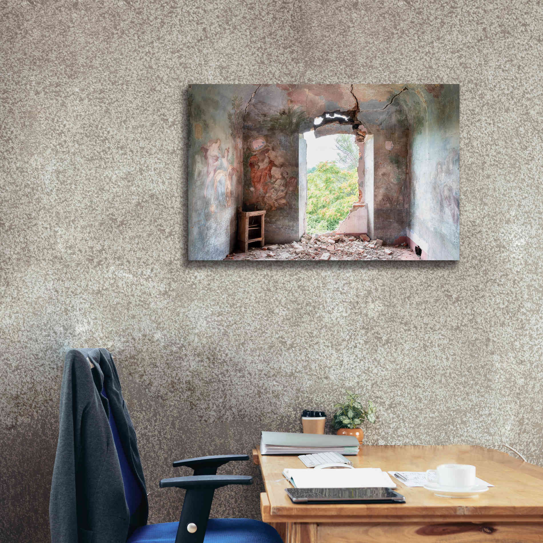 'Crack In The Wall' by Roman Robroek Giclee Canvas Wall Art,40 x 26