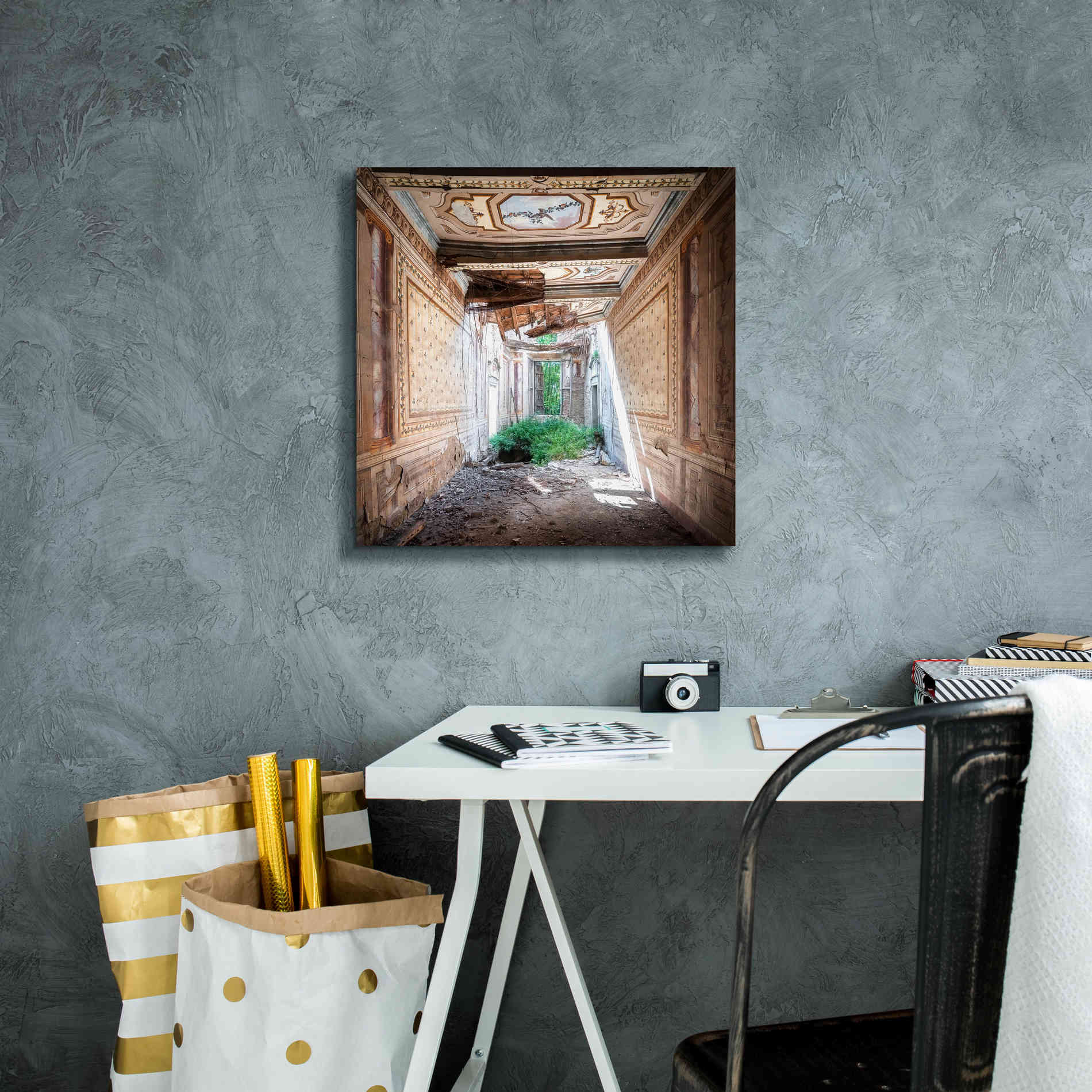 'Broken Farm' by Roman Robroek Giclee Canvas Wall Art,18 x 18