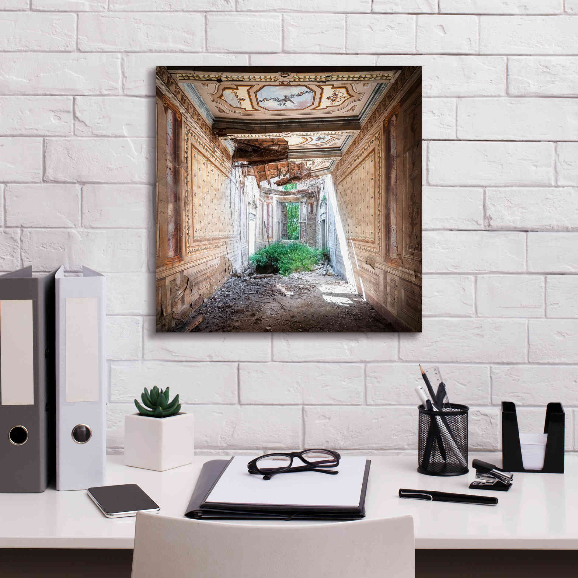 'Broken Farm' by Roman Robroek Giclee Canvas Wall Art,18 x 18