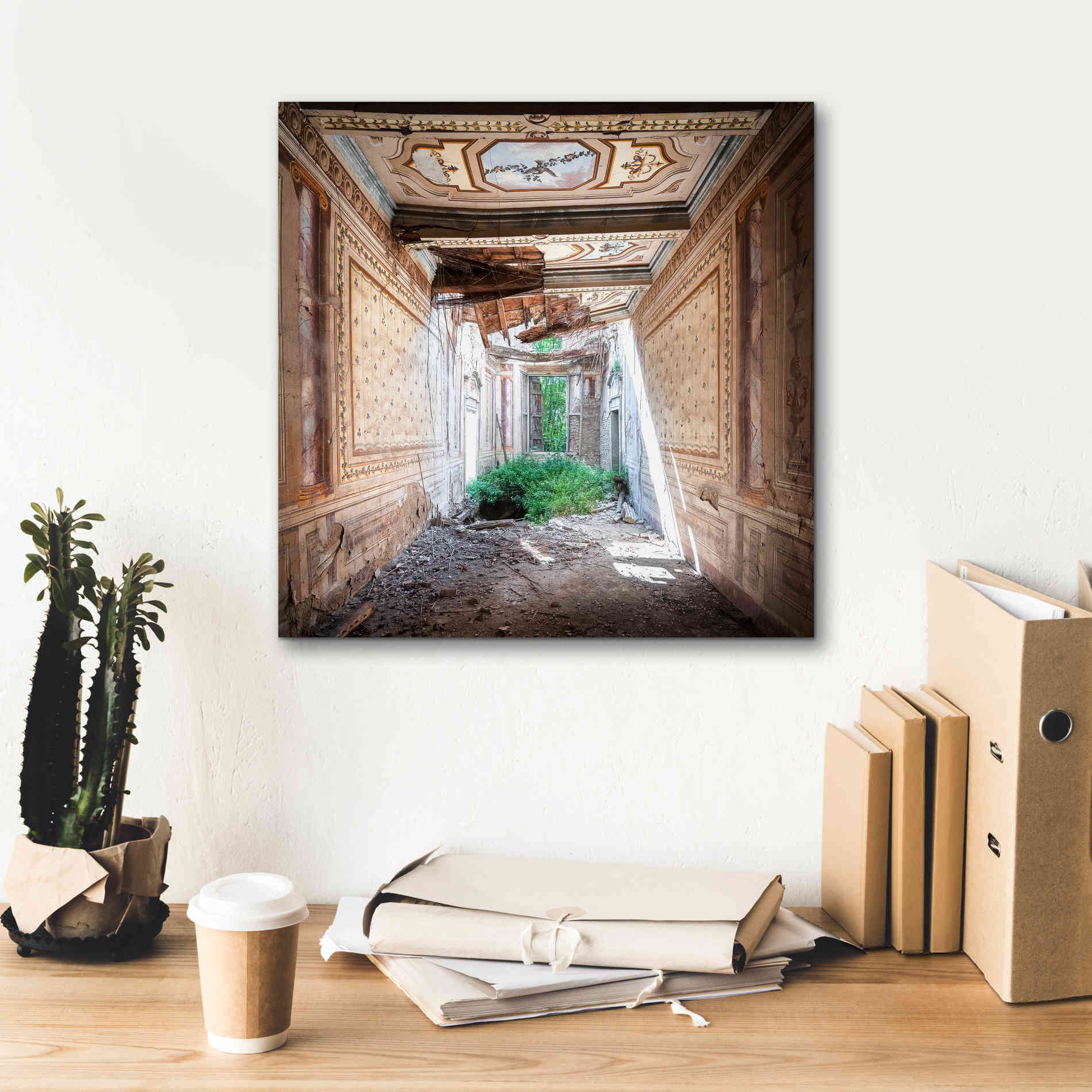 'Broken Farm' by Roman Robroek Giclee Canvas Wall Art,18 x 18