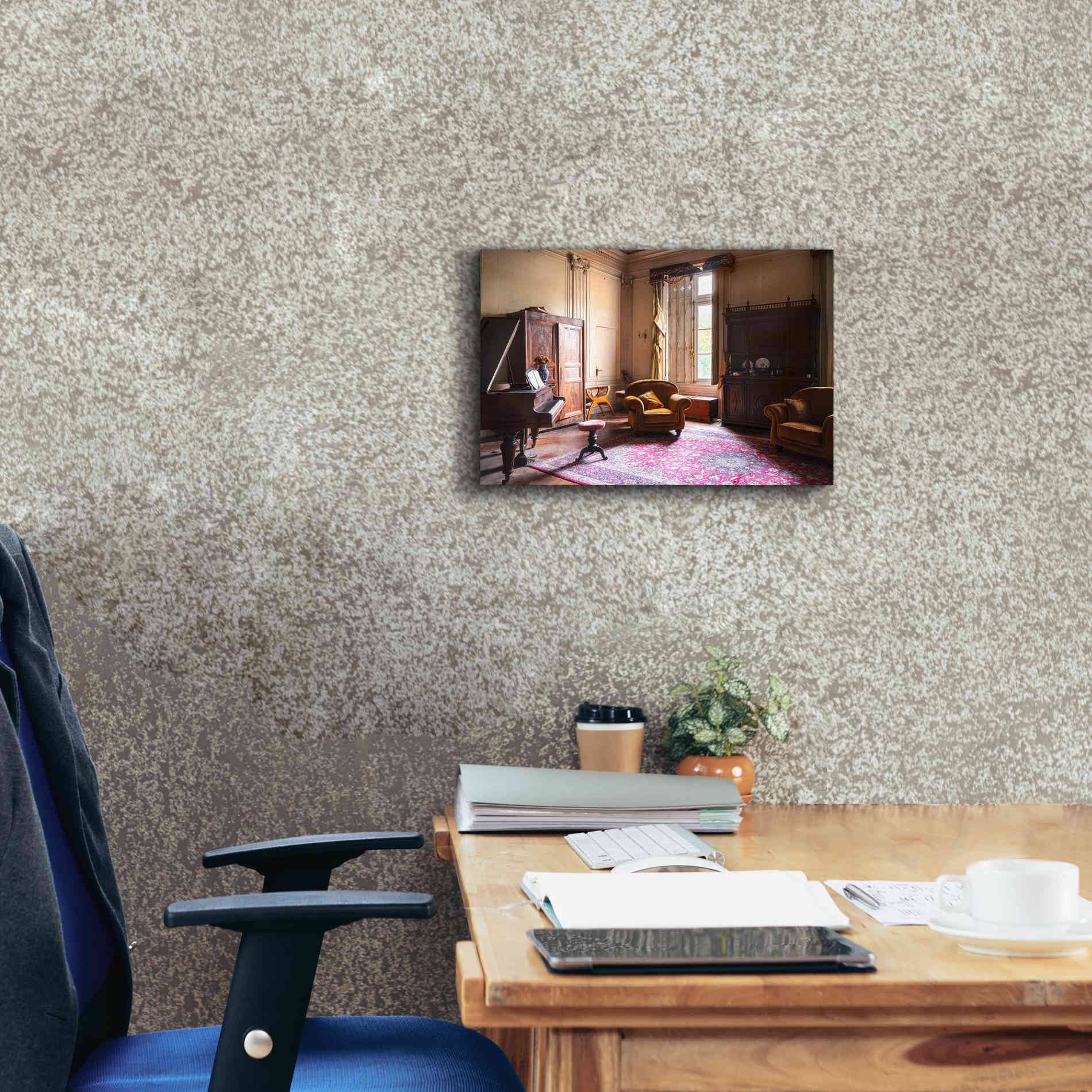 'Piano Castle' by Roman Robroek Giclee Canvas Wall Art,18 x 12