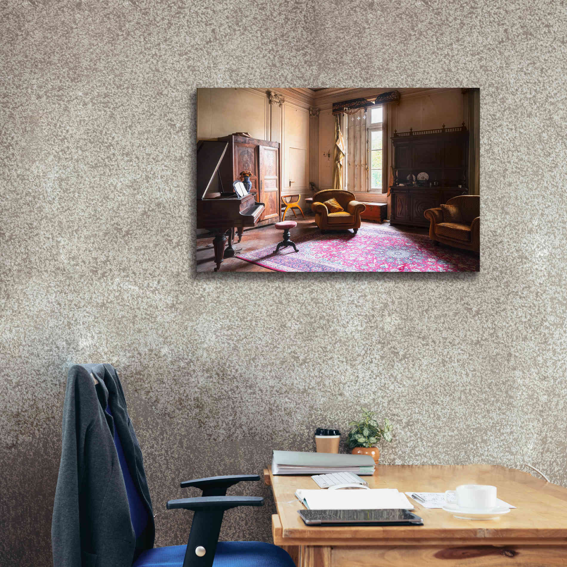 'Piano Castle' by Roman Robroek Giclee Canvas Wall Art,40 x 26