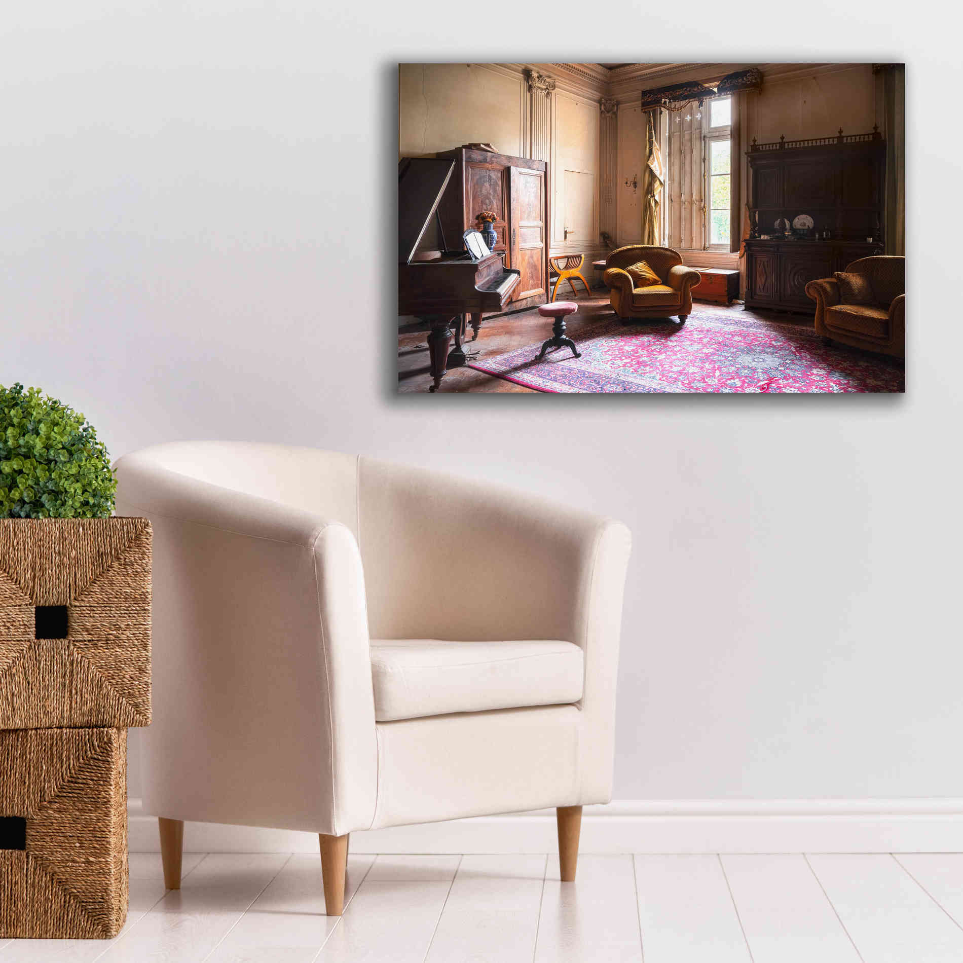 'Piano Castle' by Roman Robroek Giclee Canvas Wall Art,40 x 26