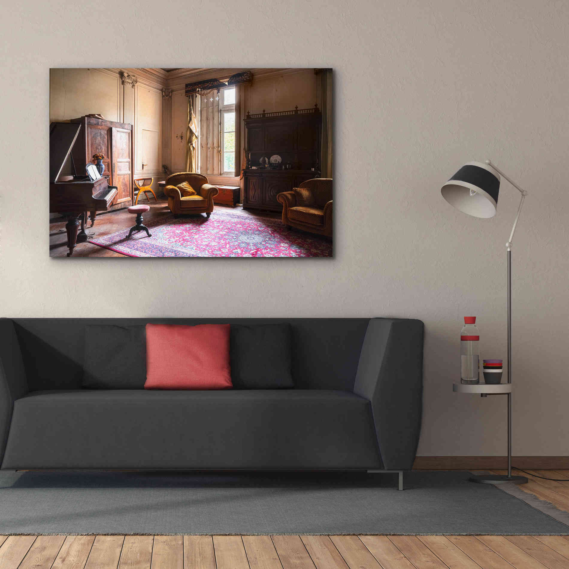 'Piano Castle' by Roman Robroek Giclee Canvas Wall Art,60 x 40