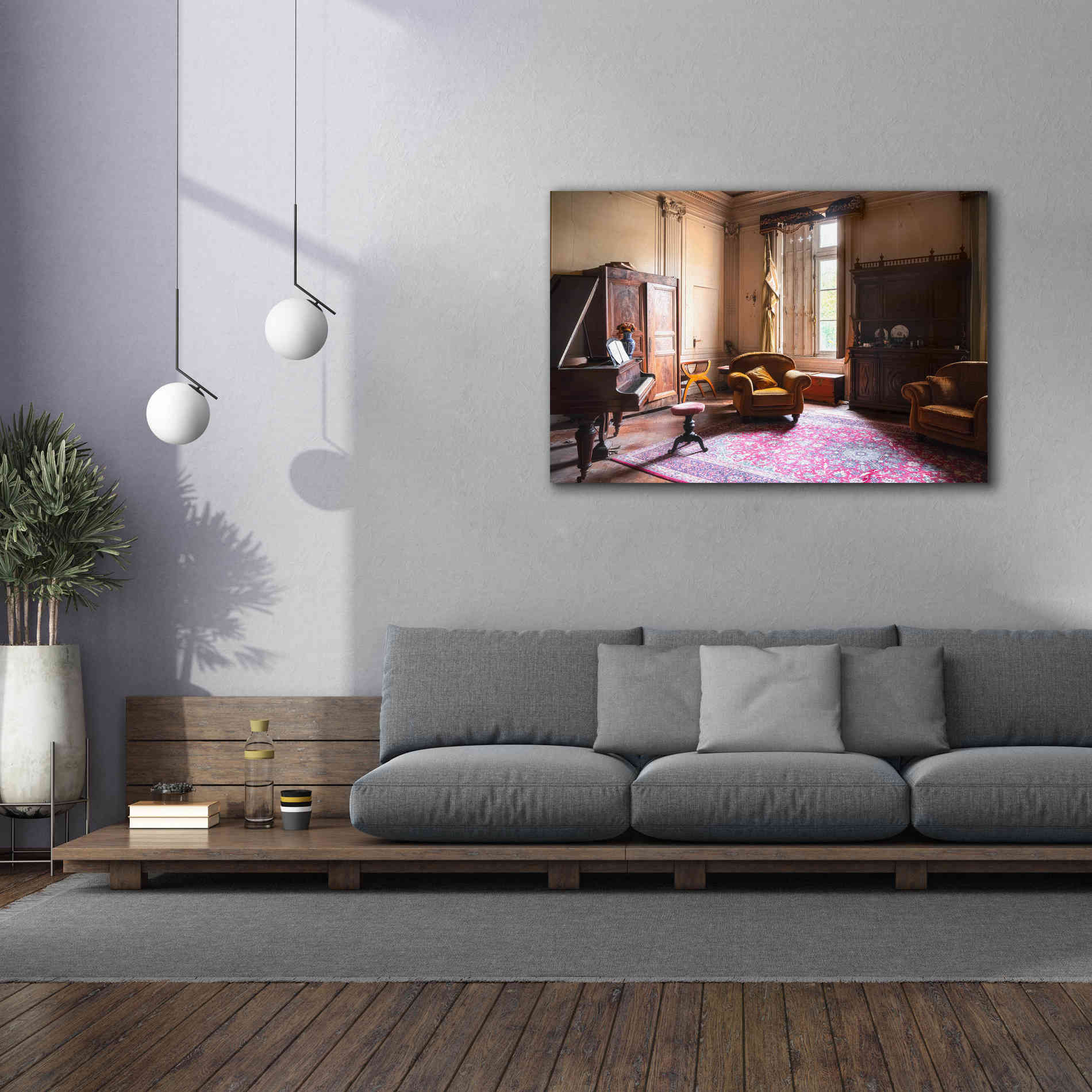 'Piano Castle' by Roman Robroek Giclee Canvas Wall Art,60 x 40