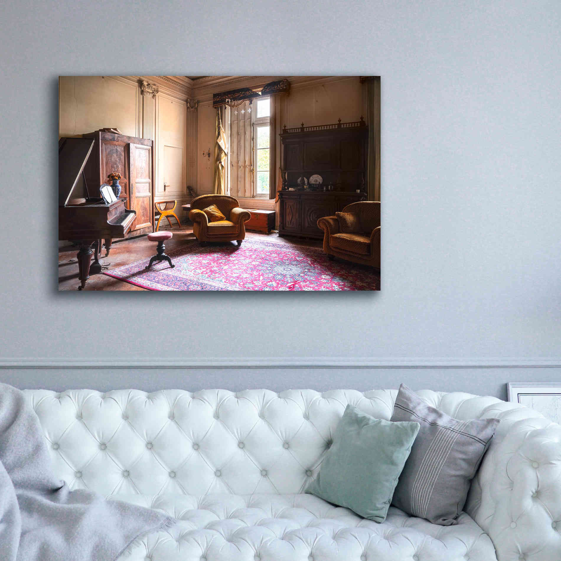 'Piano Castle' by Roman Robroek Giclee Canvas Wall Art,60 x 40